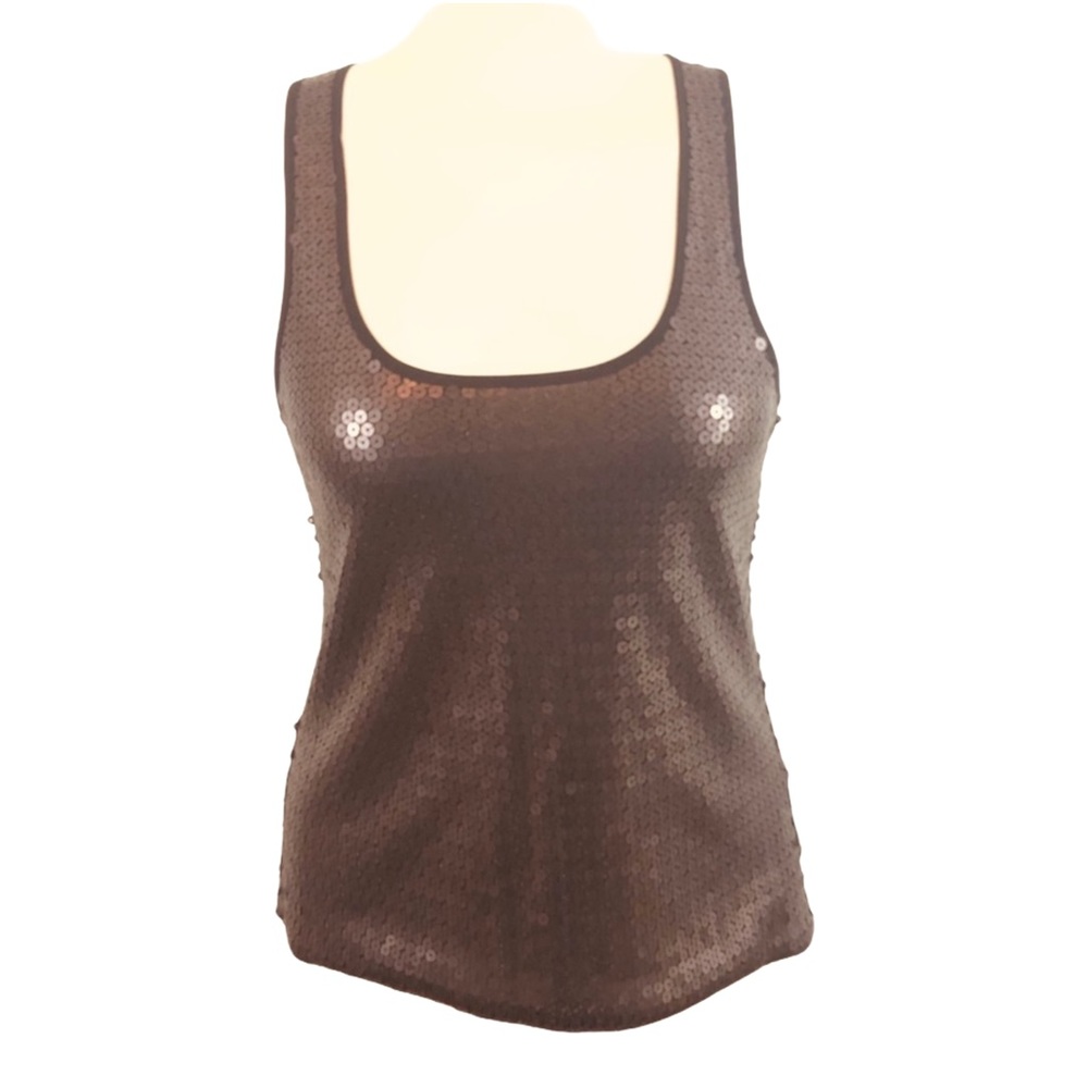 Old Navy XS Sequence Tank Top Chocolate Racer Back